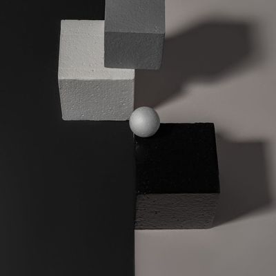 Abstract shapes representing visual depth and focus